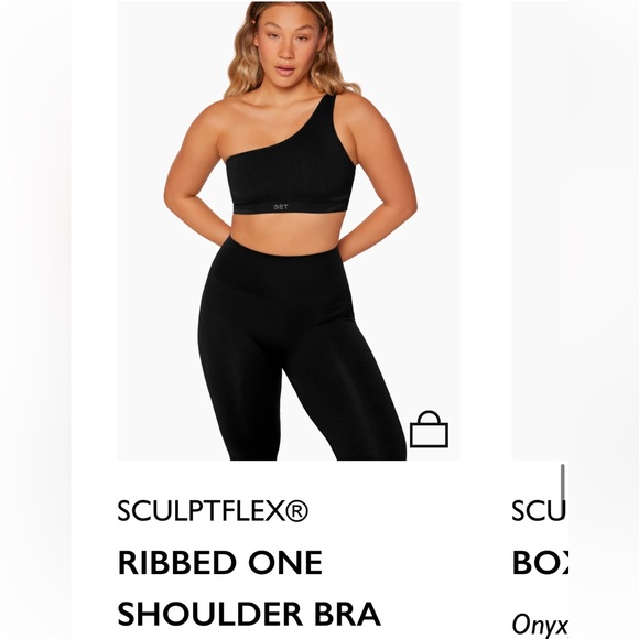 SET ACTIVE SCULPTFLEX ribbed one shoulder bra - Picture 3 of 3